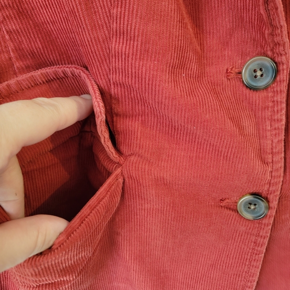 J. Crew Blazer Ladies Sz 4 Rust Red Long Sleeve Vintage Corduroy Jacket - Picture 5 of 6